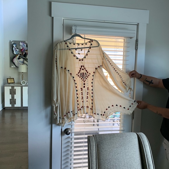 Free People Vintage Boho size Medium, Cream/Tan - Picture 13 of 15